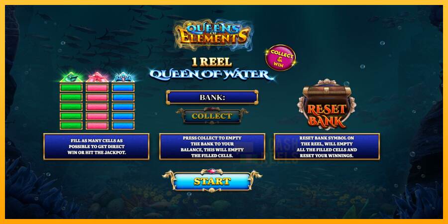 1 Reel Queen of Water macchina da gioco per soldi, immagine 1