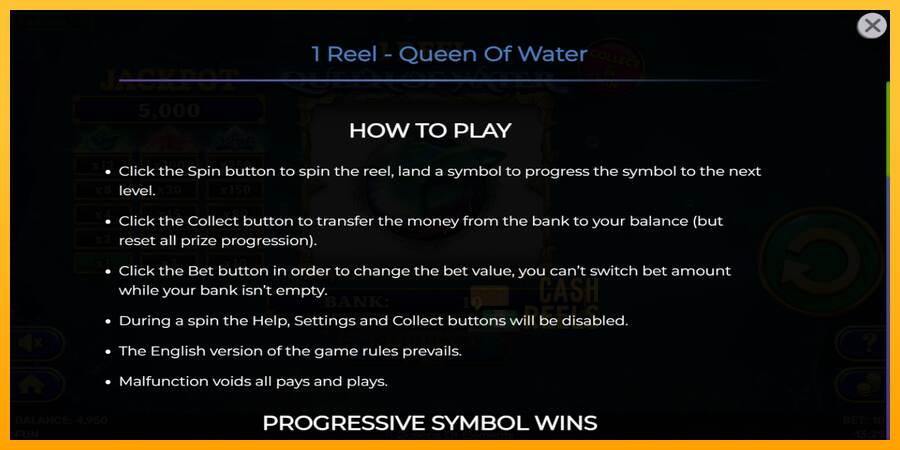 1 Reel Queen of Water macchina da gioco per soldi, immagine 5