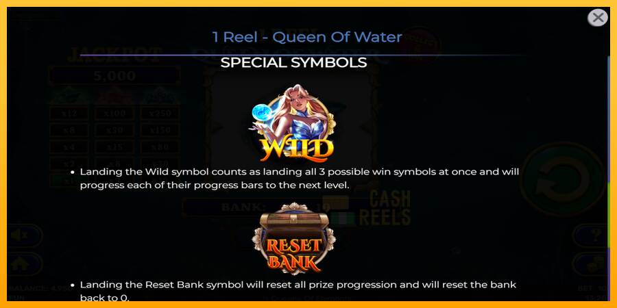 1 Reel Queen of Water macchina da gioco per soldi, immagine 7