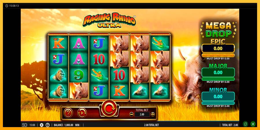 Raging Rhino Ultra macchina da gioco per soldi, immagine 1