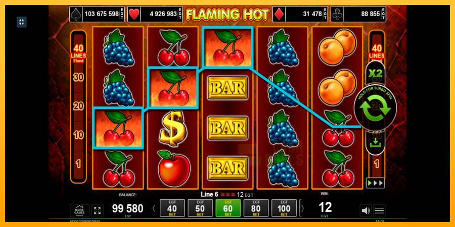 Flaming Hot macchina da gioco per soldi, immagine 6