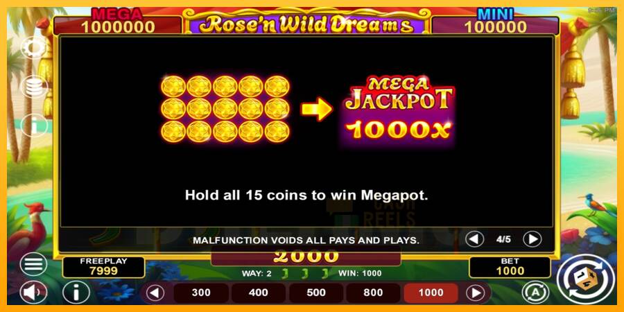 Rose’n Wild Dreams Hold & Win macchina da gioco per soldi, immagine 7