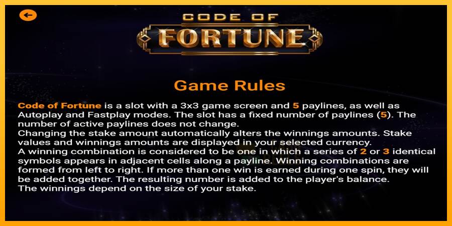 Code of Fortune macchina da gioco per soldi, immagine 4