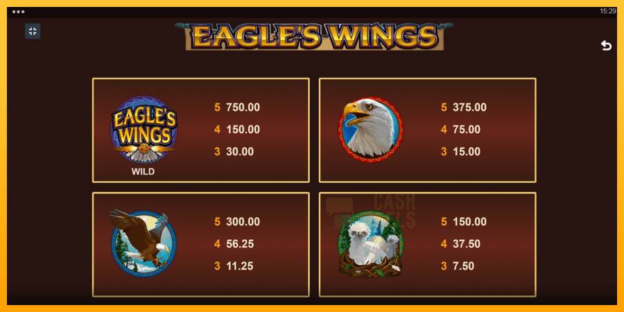 Eagles Wings macchina da gioco per soldi, immagine 6