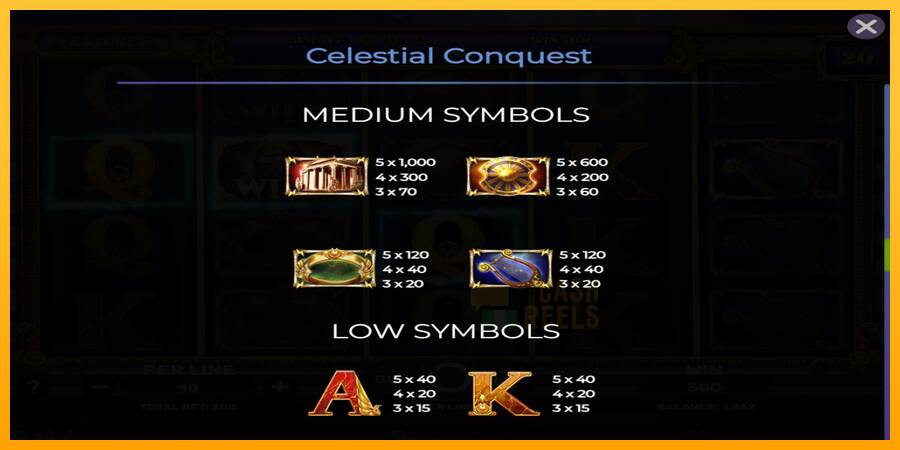 Celestial Conquest macchina da gioco per soldi, immagine 6