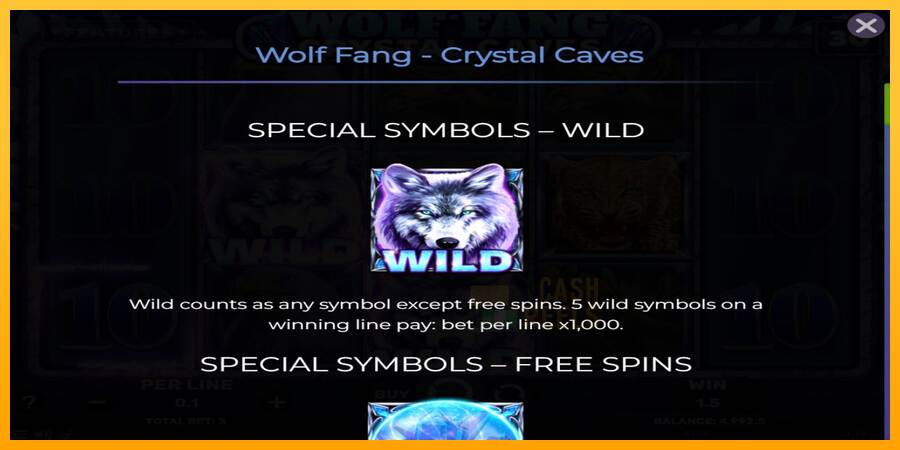 Wolf Fang - Crystal Caves macchina da gioco per soldi, immagine 4