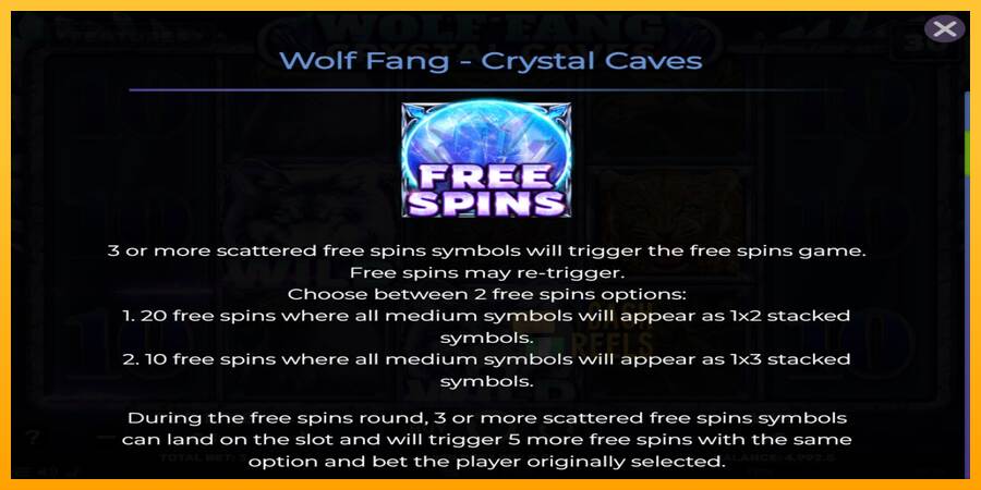 Wolf Fang - Crystal Caves macchina da gioco per soldi, immagine 5