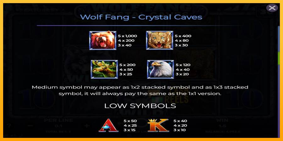 Wolf Fang - Crystal Caves macchina da gioco per soldi, immagine 6