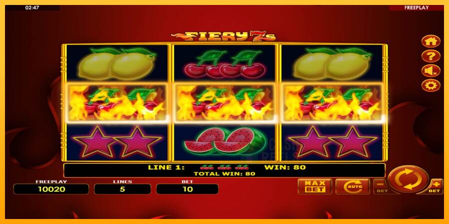 Fiery 7s macchina da gioco per soldi, immagine 3