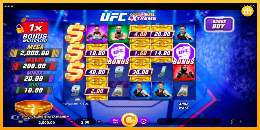 UFC Gold Blitz Extreme macchina da gioco per soldi, immagine 1