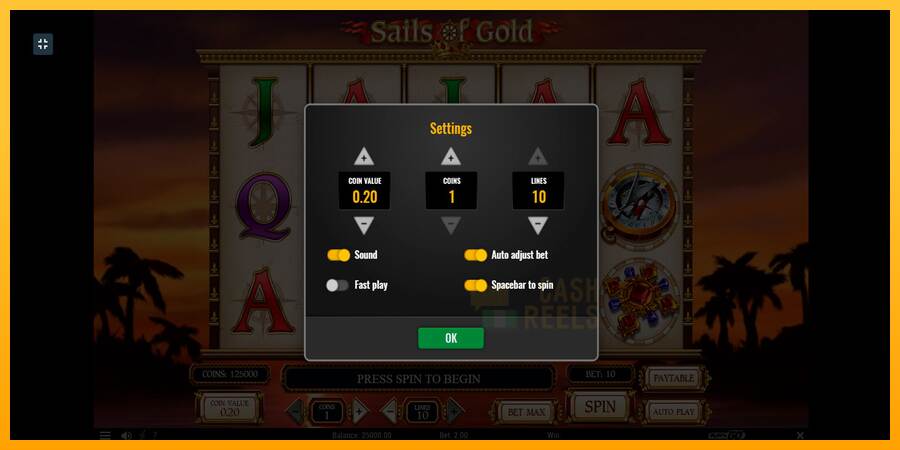 Sails of Gold macchina da gioco per soldi, immagine 2