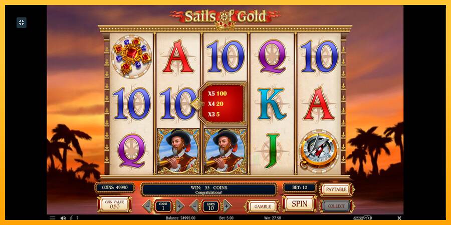 Sails of Gold macchina da gioco per soldi, immagine 4