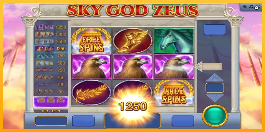 Sky God Zeus 3x3 macchina da gioco per soldi, immagine 2