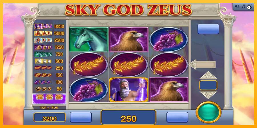 Sky God Zeus 3x3 macchina da gioco per soldi, immagine 3