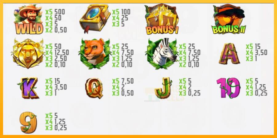 Safari Treasure macchina da gioco per soldi, immagine 4