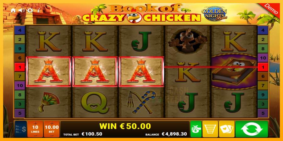 Book of Crazy Chicken Golden Nights macchina da gioco per soldi, immagine 3