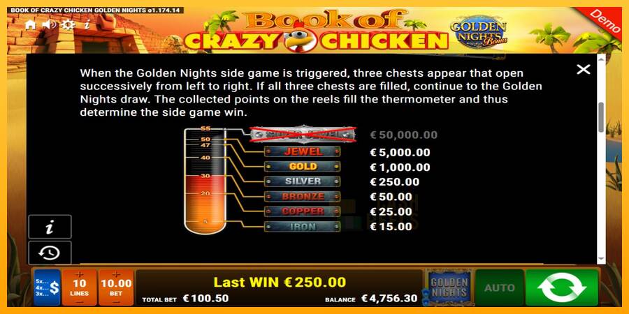 Book of Crazy Chicken Golden Nights macchina da gioco per soldi, immagine 7