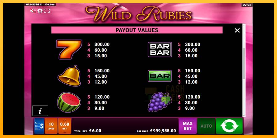 Wild Rubies macchina da gioco per soldi, immagine 7