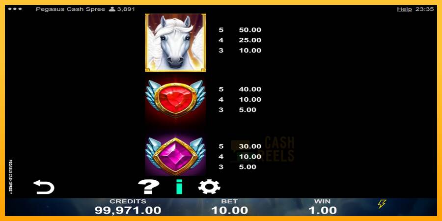 Pegasus Cash Spree macchina da gioco per soldi, immagine 5