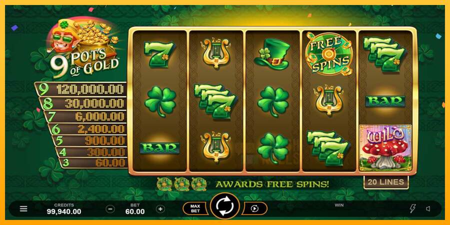 9 Pots of Gold Land & Win macchina da gioco per soldi, immagine 2