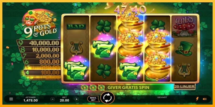 9 Pots of Gold Land & Win macchina da gioco per soldi, immagine 3