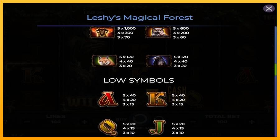 Leshys Magical Forest macchina da gioco per soldi, immagine 6