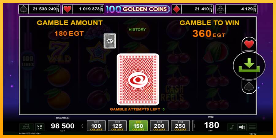 100 Golden Coins macchina da gioco per soldi, immagine 4