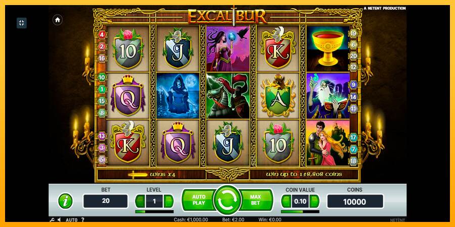 Excalibur macchina da gioco per soldi, immagine 1