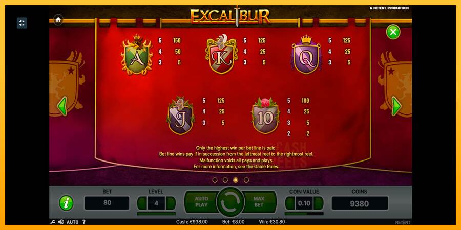 Excalibur macchina da gioco per soldi, immagine 8