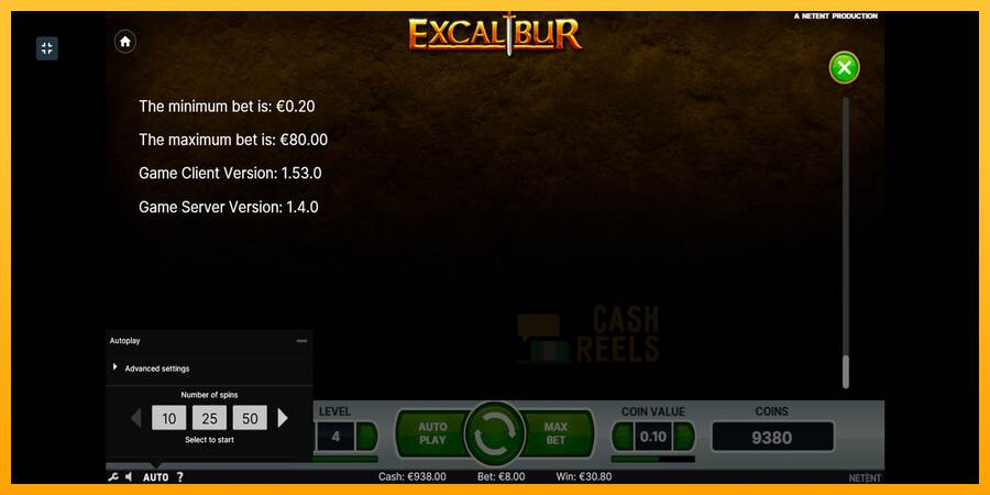 Excalibur macchina da gioco per soldi, immagine 10