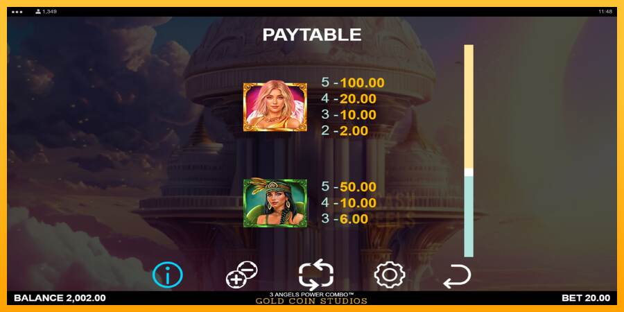 3 Angels Power Combo macchina da gioco per soldi, immagine 5