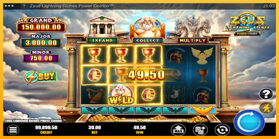 Zeus Lightning Riches Power Combo macchina da gioco per soldi, immagine 4