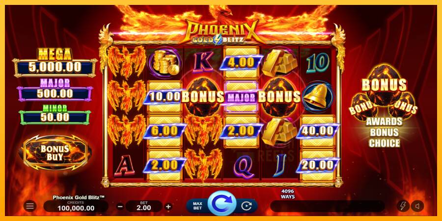 Phoenix Gold Blitz macchina da gioco per soldi, immagine 2