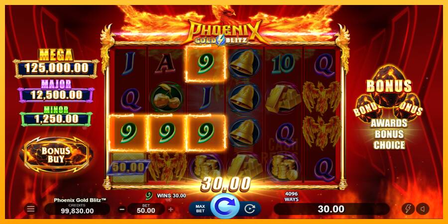 Phoenix Gold Blitz macchina da gioco per soldi, immagine 3