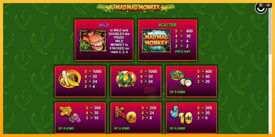 Mad Mad Monkey macchina da gioco per soldi, immagine 6