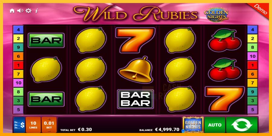 Wild Rubies Golden Nights macchina da gioco per soldi, immagine 2