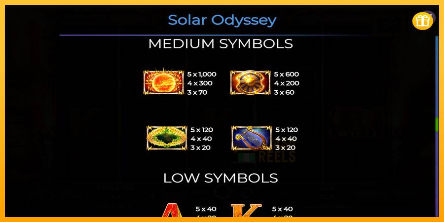 Solar Odyssey macchina da gioco per soldi, immagine 6