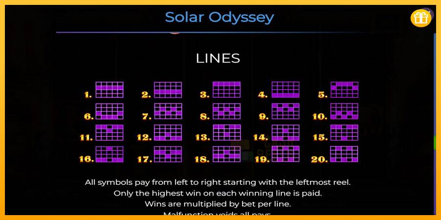 Solar Odyssey macchina da gioco per soldi, immagine 7