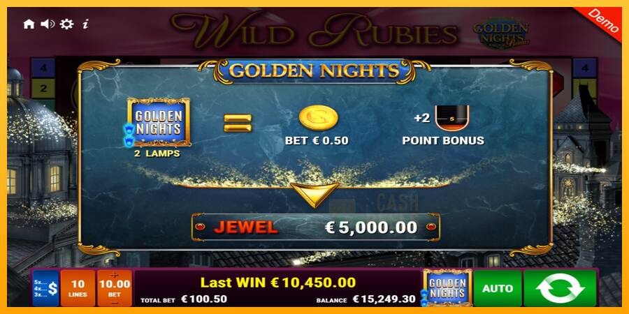 Wild Rubies Golden Nights macchina da gioco per soldi, immagine 4