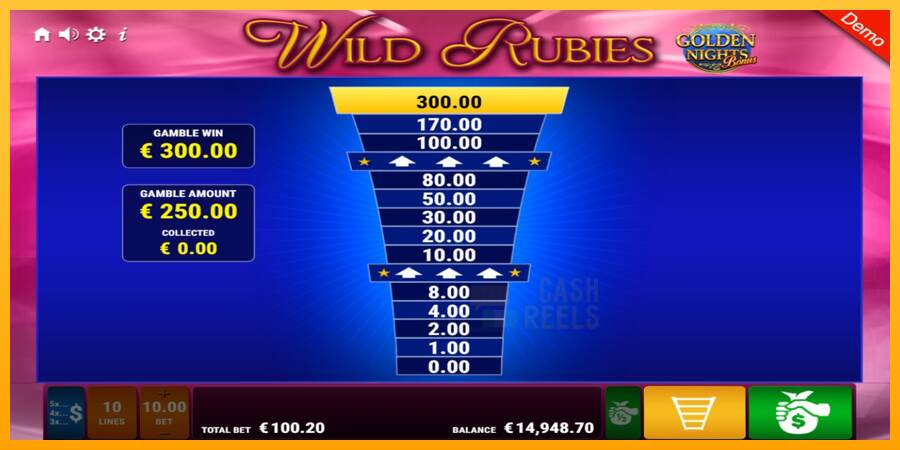 Wild Rubies Golden Nights macchina da gioco per soldi, immagine 8