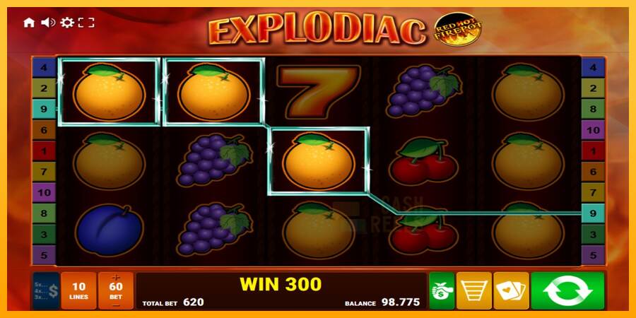 Explodiac Red Hot Firepot macchina da gioco per soldi, immagine 3