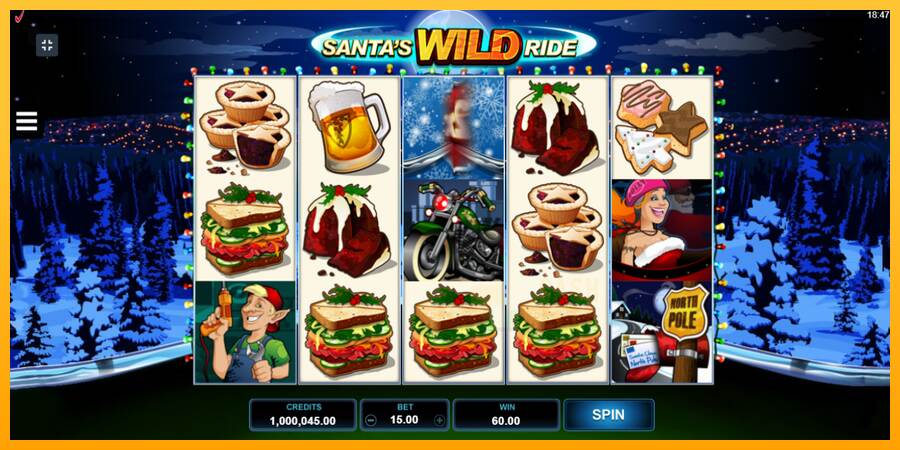 Santas Wild Ride macchina da gioco per soldi, immagine 3