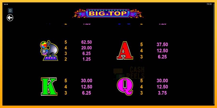 Big Top macchina da gioco per soldi, immagine 9