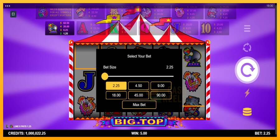 Big Top macchina da gioco per soldi, immagine 10