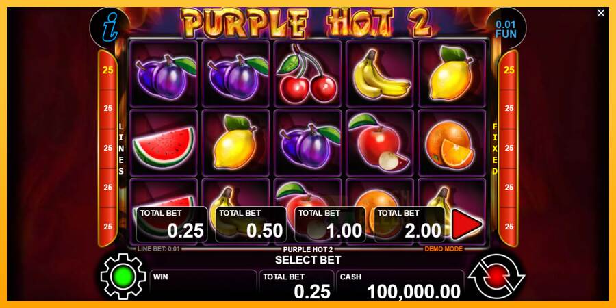 Purple Hot 2 macchina da gioco per soldi, immagine 1