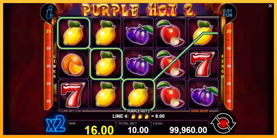 Purple Hot 2 macchina da gioco per soldi, immagine 2