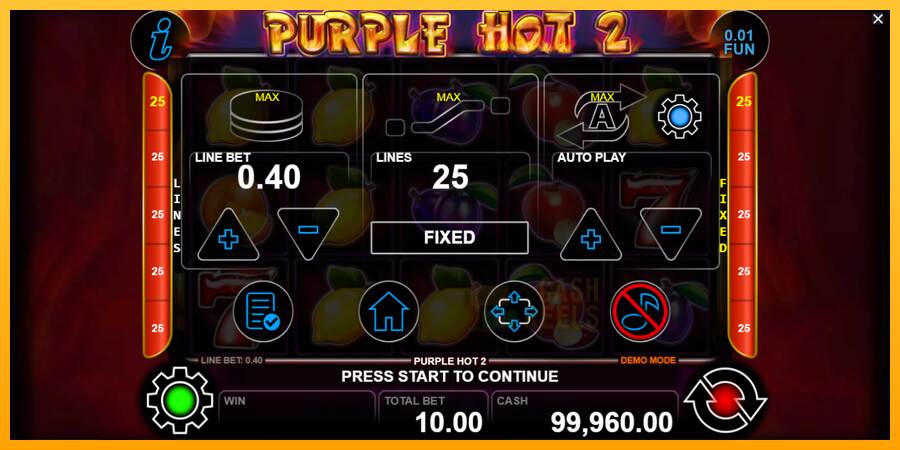 Purple Hot 2 macchina da gioco per soldi, immagine 7