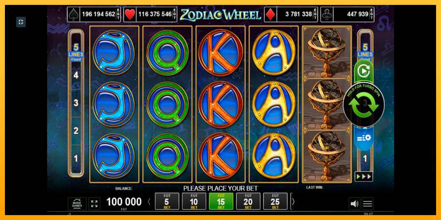 Zodiac Wheel macchina da gioco per soldi, immagine 1