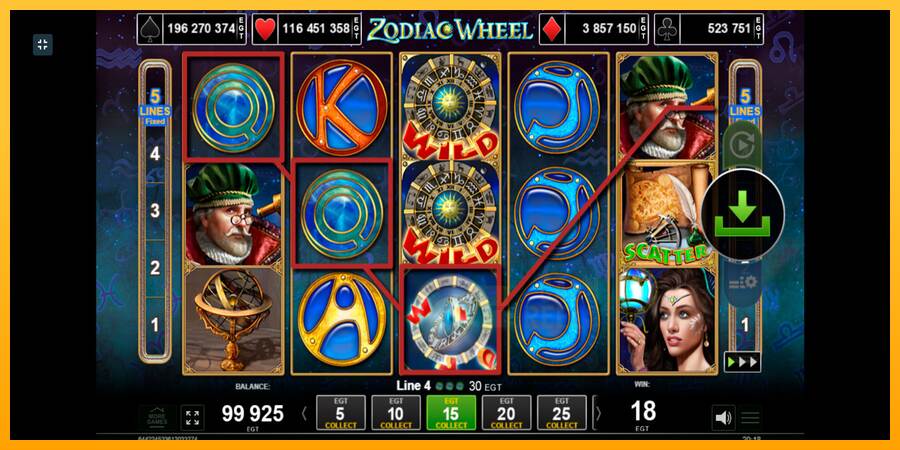 Zodiac Wheel macchina da gioco per soldi, immagine 2