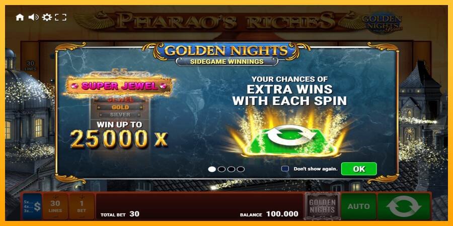 Pharaos Riches Golden Nights macchina da gioco per soldi, immagine 1